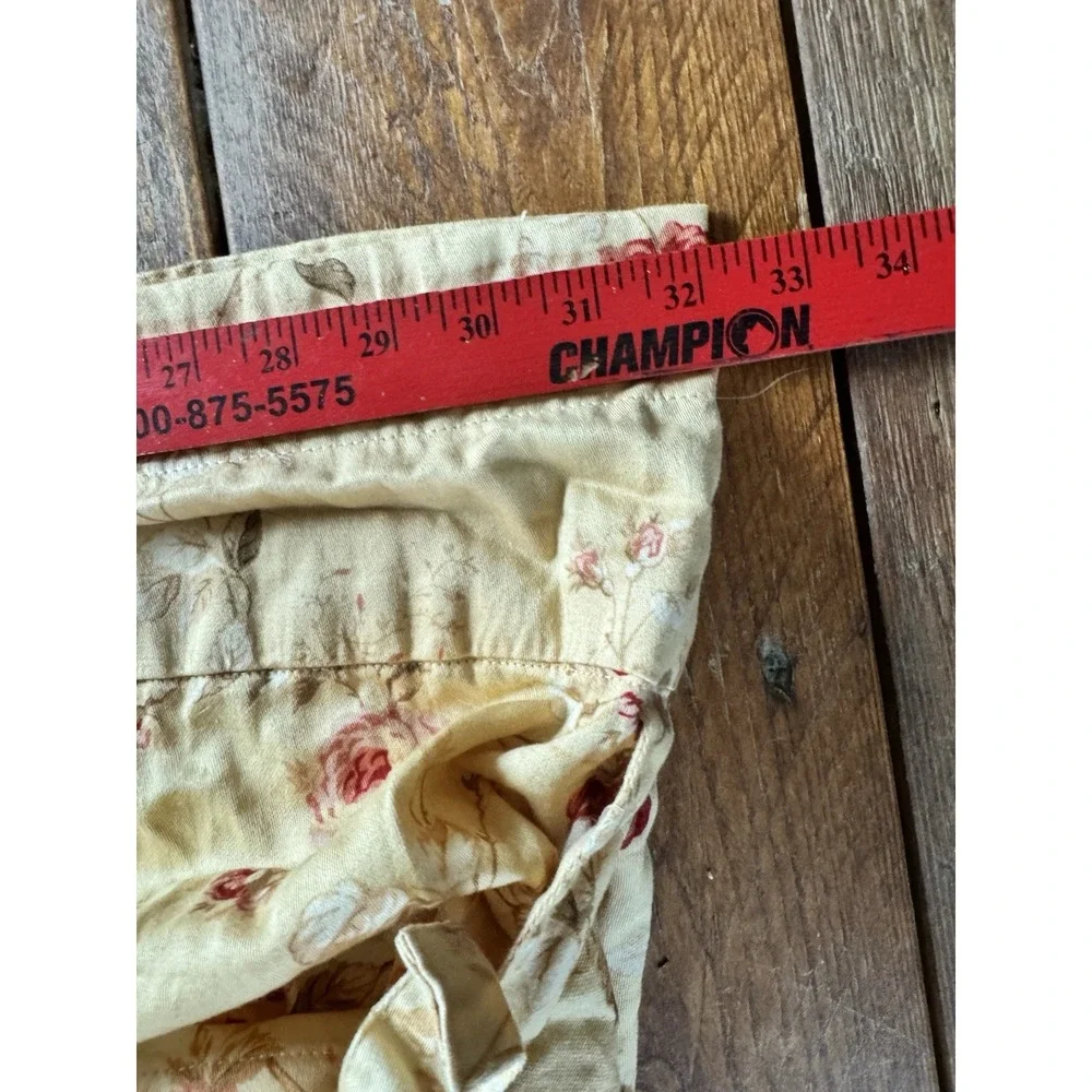 Vintage Waverly Curtains Rose Cottage Antique Cute Tie Up Set Of 3 Valances